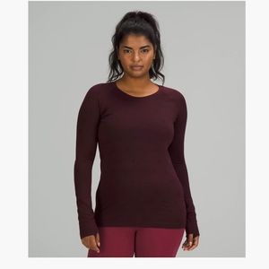 Lululemon Swiftly Tech Long Sleeve. NWT. Size 8.Maroon color